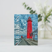 Carte Postale Grand Haven Lighthouse | Michigan | Merci (Debout devant)