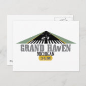 Carte Postale Grand Haven MI - piste d'aéroport (Devant / Derrière)