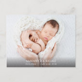 Carte Postale Grand Héron Blanc Photo Annonces de naissance (Devant)