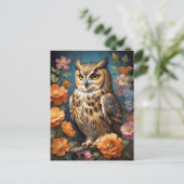 Carte Postale grand hibou (Debout devant)