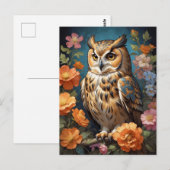 Carte Postale grand hibou (Devant / Derrière)