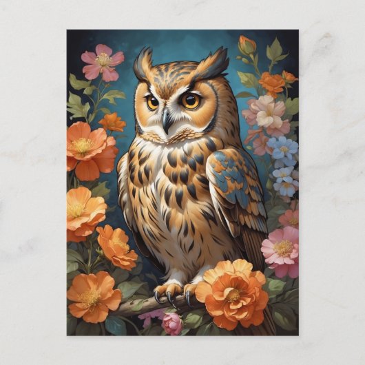 Carte Postale grand hibou (Devant)