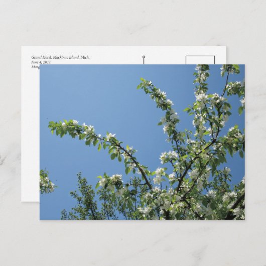 Carte Postale Grand Hotel, Île Mackinac, Mich. (Devant / Derrière)