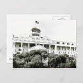 Carte Postale Grand Hotel, Île Mackinac, noir et blanc (Devant / Derrière)