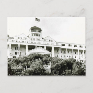 Carte Postale Grand Hotel, Île Mackinac, noir et blanc