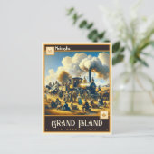 Carte Postale Grand Island, Nebraska | Vintage (Debout devant)