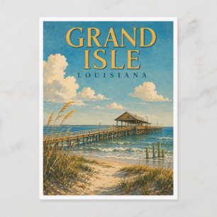 Carte Postale Grand Isle Louisiane GeoSaga Quai de pêche