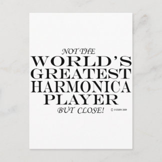 Carte Postale Grand Joueur Harmonica Fermer