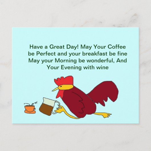 Carte postale Grand Jour Café Rooster (Devant)