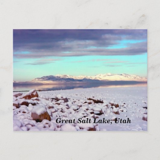 Carte Postale Grand lac de sel, Utah (Devant)