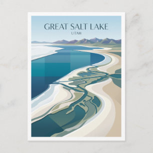 Carte Postale Grand Lac Salé Utah