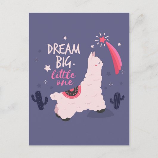 Carte Postale Grand lama rêveur (Devant)