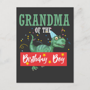 Carte Postale Grand-mère dinosaure grand-mère anniversaire garço