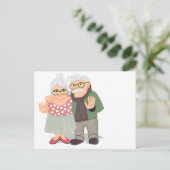 Carte postale grand-mère et grand-père (Debout devant)