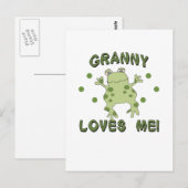 Carte Postale Grand-mère m'aime la grenouille (Devant / Derrière)