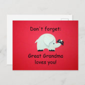 Carte Postale Grand-mère t'aime ! (Devant / Derrière)
