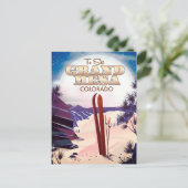 Carte Postale grand mesa, affiche de ski du Colorado. (Debout devant)