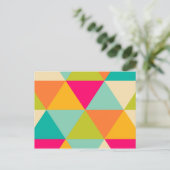 Carte Postale Grand Motif triangle coloré (Debout devant)