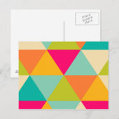 Carte Postale Grand Motif triangle coloré (Devant / Derrière)