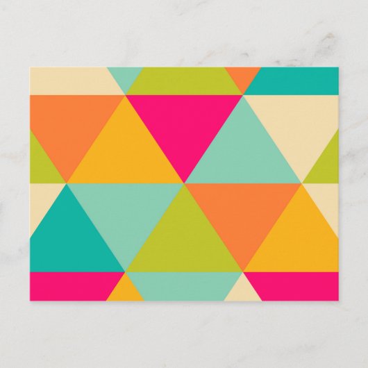 Carte Postale Grand Motif triangle coloré (Devant)