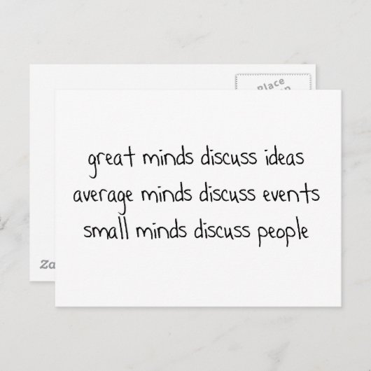 CARTE POSTALE GRAND MOYEN PETITS ESPRITS DISCUTENT IDÉES POS ÉVÉ (Devant / Derrière)