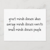 CARTE POSTALE GRAND MOYEN PETITS ESPRITS DISCUTENT IDÉES POS ÉVÉ (Devant)