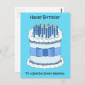 Carte Postale Grand Nephew Joyeux anniversaire (Devant / Derrière)