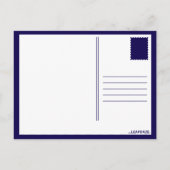 Carte Postale grand ours bleu (Dos)