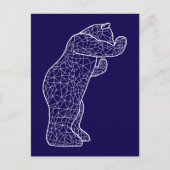 Carte Postale grand ours bleu (Devant)