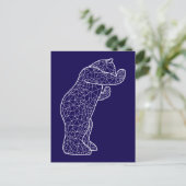 Carte Postale grand ours bleu (Debout devant)