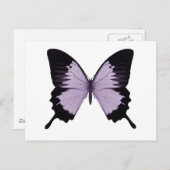 Carte Postale Grand papillon violet et noir (Devant / Derrière)