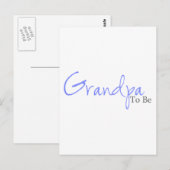 Carte Postale Grand-Père À Être (Script Bleu) (Devant / Derrière)