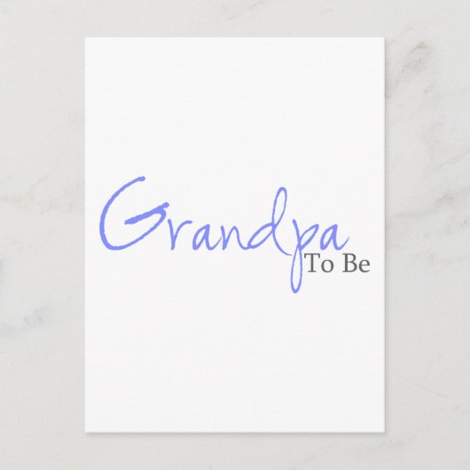 Carte Postale Grand-Père À Être (Script Bleu) (Devant)