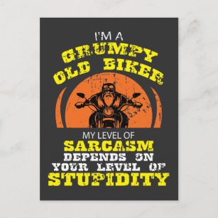 Carte Postale Grand-père de vélo cadeau pour Grumpy old Biker