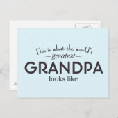 Carte Postale Grand-père du monde (Devant / Derrière)