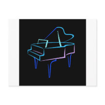 Grand piano bleu Abstrait