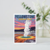 Carte Postale Grand Prismatic Spring Geyser Art (Debout devant)