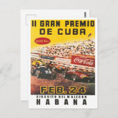 Carte Postale Grand Prix de Cuba 1957 (Devant / Derrière)