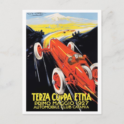 Carte Postale Grand Prix de la Coupe d'Etna 1927 (Devant)