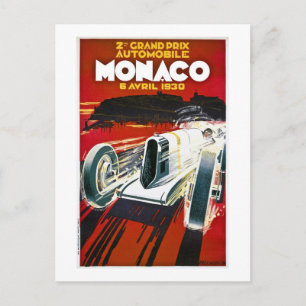 Carte Postale Grand Prix de Monaco 1930