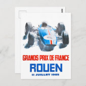 Carte Postale Grand Prix de Rouen 1965 (Devant / Derrière)