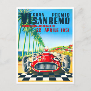 Carte Postale Grand Prix d'Italie de San Remo 1951