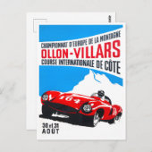 Carte Postale Grand Prix vintage de course automobile (Devant / Derrière)