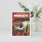 Carte Postale Grand Prix vintage Monaco (Debout devant)