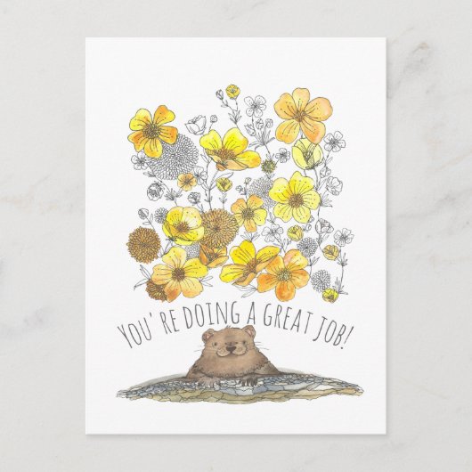 Carte Postale Grand professeur de travail (Devant)