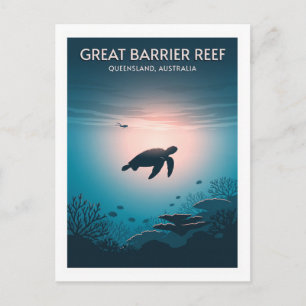 Carte Postale Grand Récif de Corail — Lady Elliot Island Bundabe