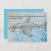 Carte Postale Grand requin blanc (Devant / Derrière)
