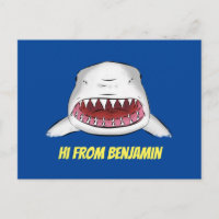 Grand requin blanc moyen dessin animé