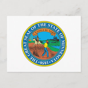 Carte Postale Grand sceau de l'état du Minnesota