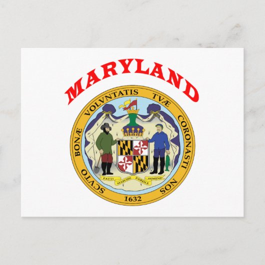 Carte Postale Grand Sceau De L'État Maryland (Devant)